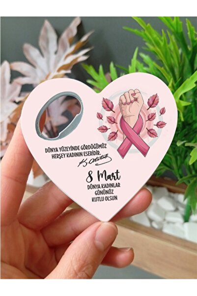 Nehir 8 Mart Kadınlar Günü Hediyeliği- Açacaklı Mıknatıslı Magnet-10 ADET
