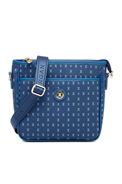 Tergan Lacivert Print Kadın Çapraz Askılı Çanta - S26Y1PR09128-V5J