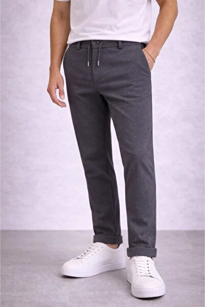 Kanonik Education Men's Diagonel Micro Textured Double Leg Pocket Trousers wi...