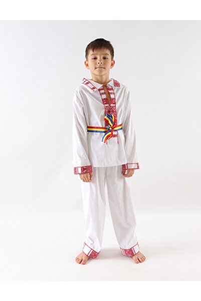 MiniKids Boys' 3-piece red folk costume M1