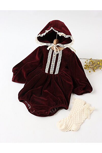 MiniKids Elegant premium velvet set, Josephine, burgundy