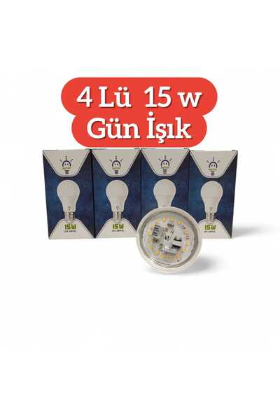 AynurLED 4 LÜ GÜN İŞIKI 15W LED AMPÜL