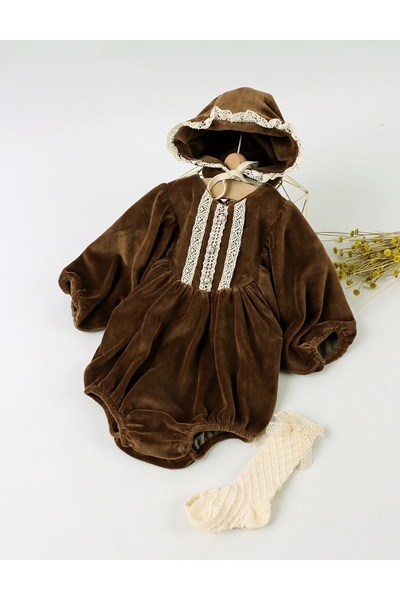 MiniKids Elegant premium velvet set, Josephine, brown