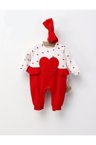 MiniKids BBC heart jumpsuit with headband