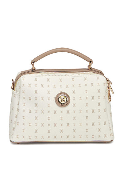 Tergan Bej Print Kadın El Çantası - S26Y1PR09182-U4A