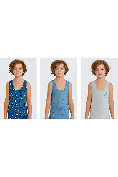 Berrak Boys' Tank Top 3-Pack (Assorti)
