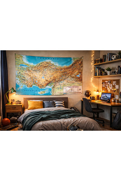 Vagonik Turkey Physical Map Wall Covering Carpet