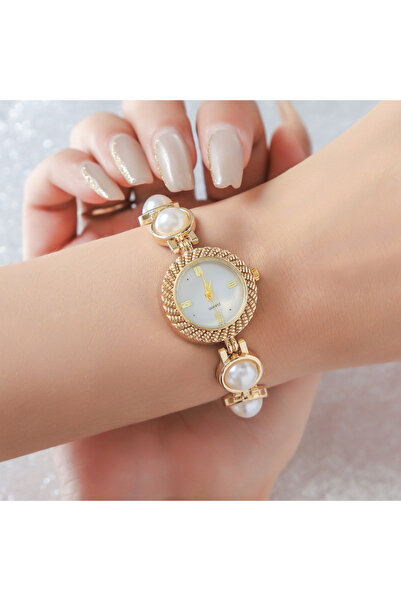 Choice1 ساعة نسائية ذهبية أنيقة، ساعة كوارتز رائعة متعددة الاستخدامات بسوار م...