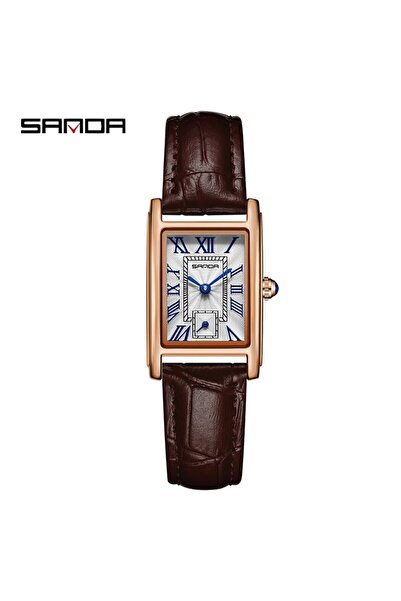 Choice رقم الموديل P1116، ساعة ساندا 1116، لون بني وردي، تصميم عصري جديد لعام...