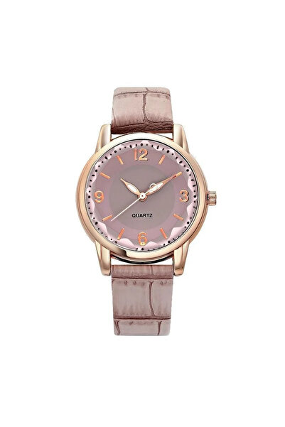 Choice7 8 Leather Strap Ladies Watch Polygon Glass Luxury Women clocks Dial Q...