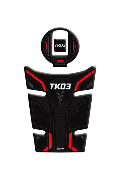 Redline Grafik Kuba TK-03 Kırmızı Tank Pad Depo Kapak Pad