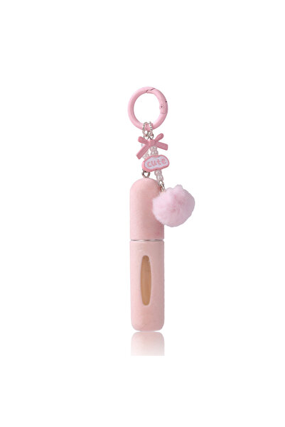 Choice سلسلة مفاتيح وردية جديدة وبري معلقة على شكل حرف J، سعة 5 مل، عطر صغير ...