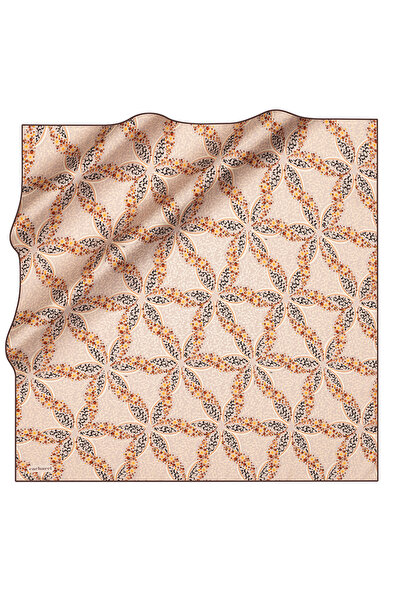 Cacharel Brown 90X90 Silk Twill Scarf