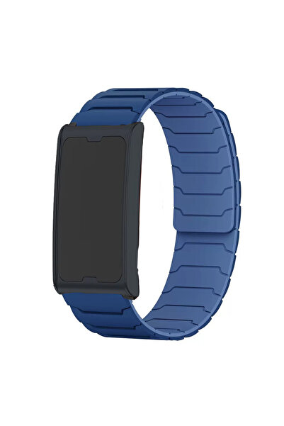 Choice3 سوار سيليكون مغناطيسي أزرق داكن بديل لسوار ساعة أمازفيت هيليو الرياضي...