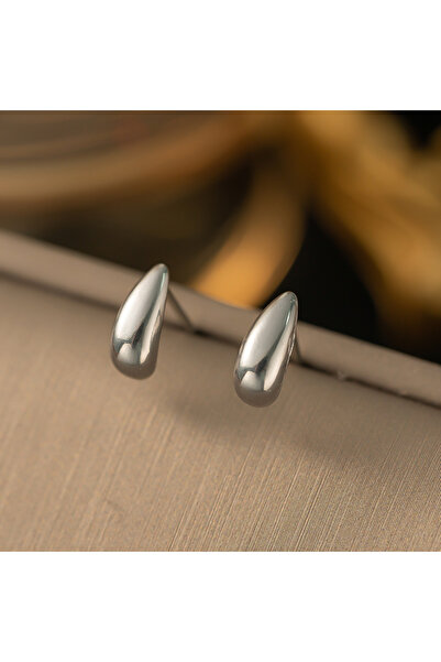 Choice Silver 316L stainless steel water drop stud earrings for women and gir...