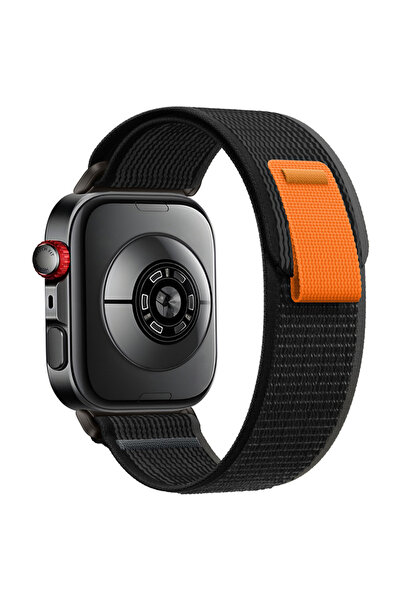 Choice10 سوار نايلون رسمي من هواوي فيت 4 برو، أسود وبرتقالي، بتصميم ألبين لوب...