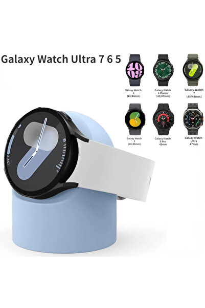 Choice6 Light blue Silicone Charging Seat For Watch 8/7/6/5 40mm 44mm Ultra 4...