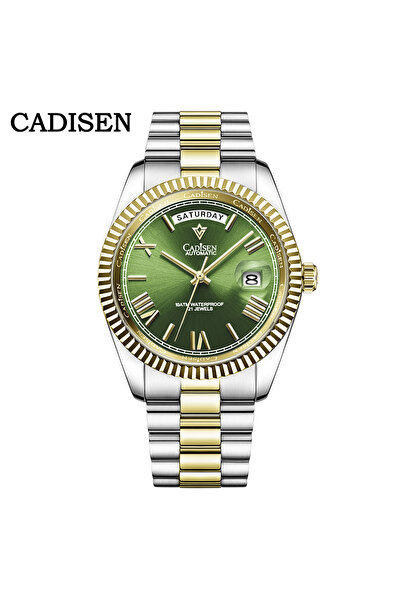 Choice Mint Green CADISEN C8185 Green Dial Sapphire Glass Watches Men Japan M...
