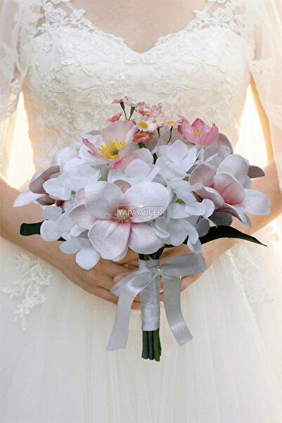 Yapay Çiçek Deposu Bridal Bouquet Like the First Day Set of 2