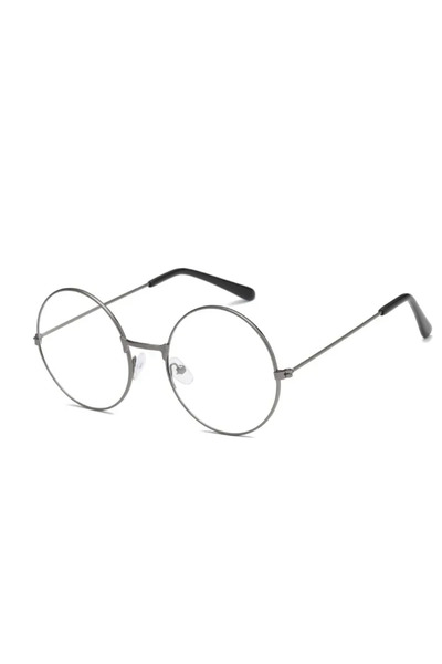 Choice5 نظارات شمسية بلون بني فاتح، عدسات دائرية، إطار معدني، نظارات مسطحة بت...