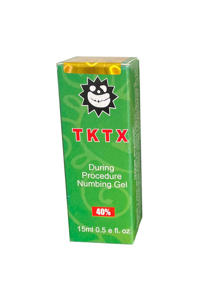 TKTX Anesthetic Gel, TKTX, Green, Tattoo Numbing, 8% Lidocaine, 15ml