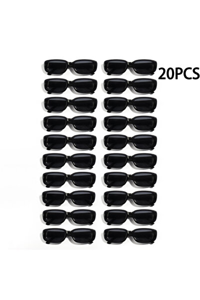 Choice 20PCS 20PCS Vintage Black Square Sunglasses Woman Luxury Brand Small R...