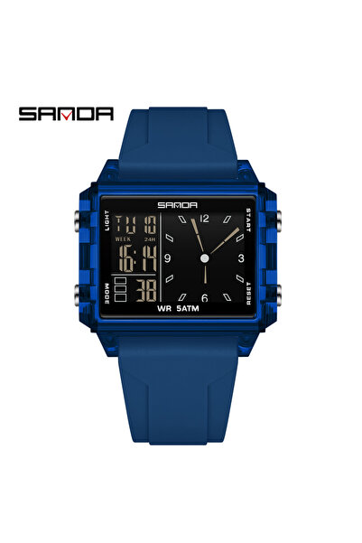 Choice ساعة إلكترونية نسائية جديدة من بلو فاشن سادنا 6273، متعددة الوظائف، ري...