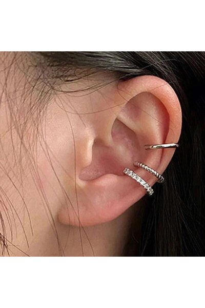 Choice4 sku2 3 PCS Small Pearl Clip-On Earrings Shiny CZ Stone Classic Silver...