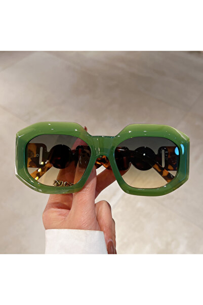 Choice3 as picture shows green-green yellow KAMMPT Vintage Oversize Sunglasse...
