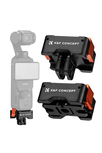 K&F CONCEPT DJI Osmo Pocket 3 için 2'li Hızlı Çıkarma Adaptör - 1/4 Vida Deli...