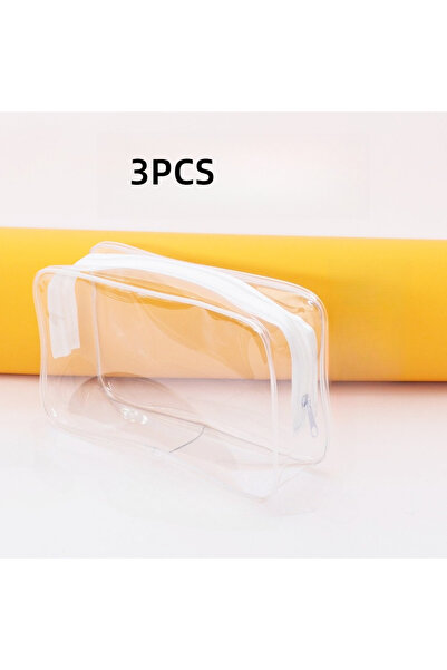 Choice1 3 قطع بيضاء، حقيبة مستحضرات تجميل محمولة، حقيبة تخزين مستحضرات تجميل،...