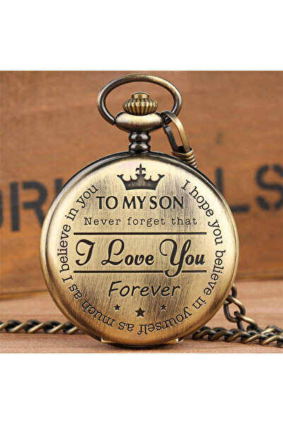 Choice bronze Vintage Bronze Pket Watch, Gift For Son, Quartz Movement, Fashi...