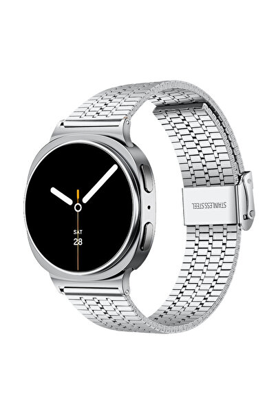 Choice سوار ساعة Watch8 فضي اللون بقطر 44 مم مصنوع من الفولاذ المقاوم للصدأ، ...