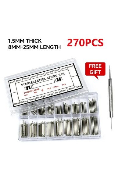 Choice قضبان زنبركية من الفولاذ المقاوم للصدأ، قطر 1.5 مم، طول 8-25 مم، 270 ق...