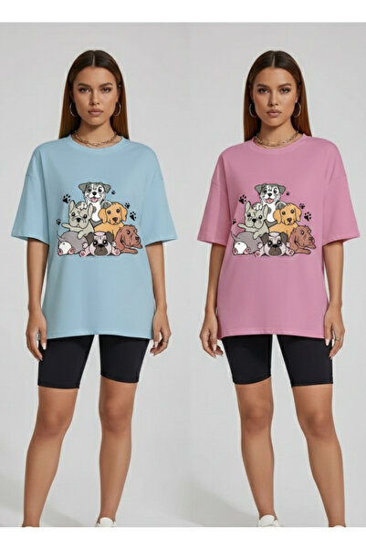 DAXİS Sportwear Company 2-Pack of Large Size Printed Unisex T-Shirts