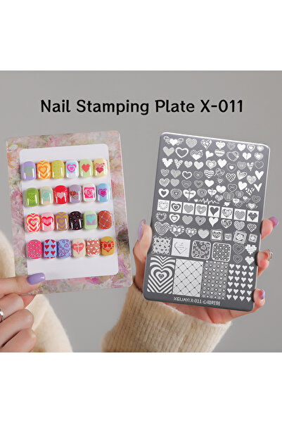 Choice5 gangban-X011 1pc Nail Stamping Plate 30 Patterns, Plaid Geometric Nai...