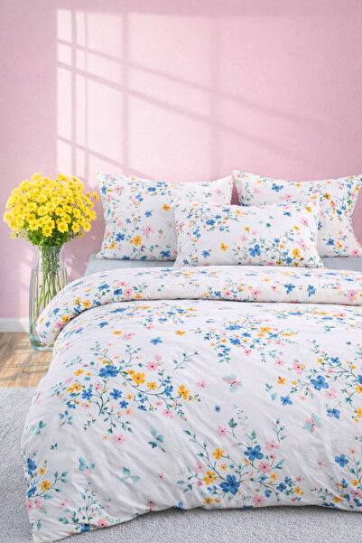 İQON Double Duvet Cover Set Jungle Pink Setçi̇ft