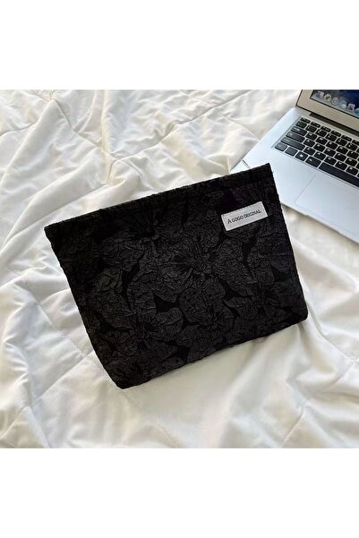 choice2 حقيبة حمل أنيقة وجميلة مزينة بنقوش زهرية باللونين الأسود والوردي، حقي...