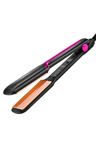 HALEY 45W Wave Crimper Hair Straightener with Tourmaline Plates, 220V LED