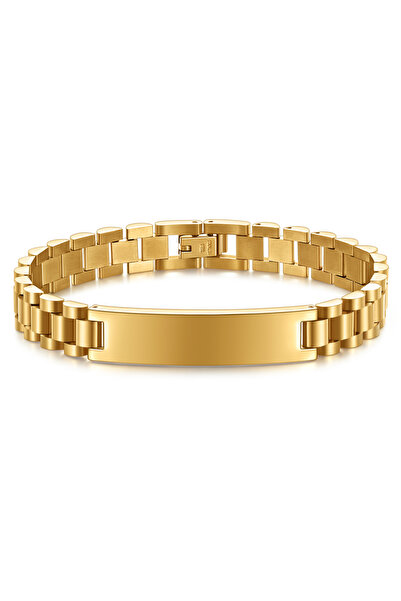 Choice1 Gold 10mm smooth titanium steel watch bracelet Men's new fashion gent...