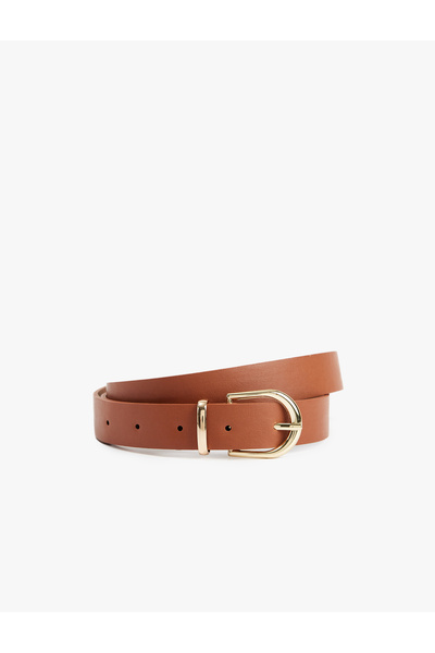 Koton Δερμάτινη ζώνη με μεταλλική πόρπη