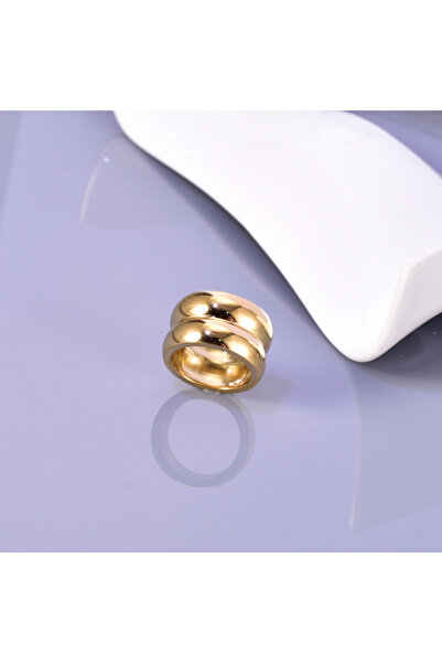 Choice1 7 Gold J100 European and American popular simple double-ring stainles...