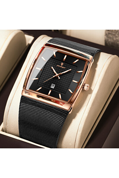 Choice1 ساعة يد رجالية فاخرة من عيار 885، لونها ذهبي وردي وأسود، مقاومة للماء...