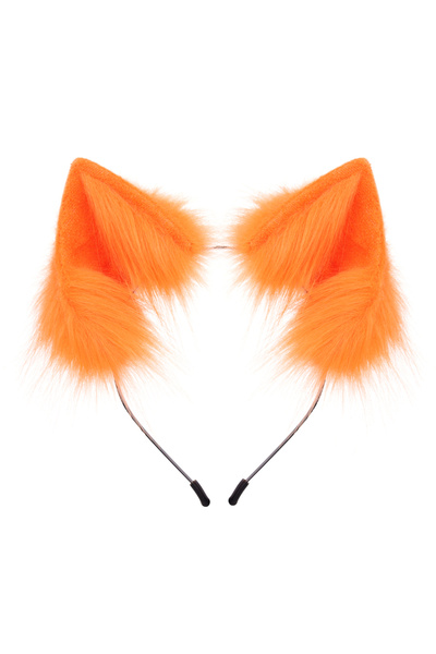 Choice1 Orange Handmade Faux Fur Animal Ears Headband Furry Cat Fox Ear Hairh...