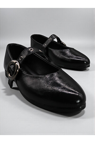 HFKY Σχεδιασμένα ελαστικά παπούτσια μπαλαρίνας με αγκράφα