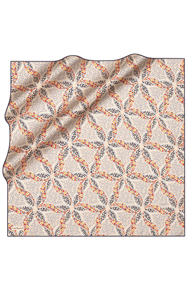 Cacharel Navy Blue 90X90 Silk Twill Scarf