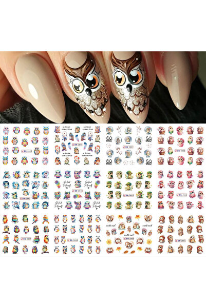 Choice1 BN2845-2856 12 تصميمًا، ملصقات مائية لتزيين الأظافر برسومات حيوانات ا...