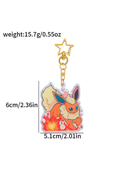 Choice6 SS0370-5 1pc/9pcs Pokemon Series Keychain - Cute Simple Design Bag Ba...