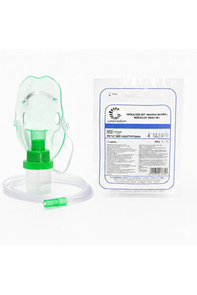 Coremedium Nebülizer Maske Seti Yetişkin – Hazneli, Hortumlu, Aerosol Solunum...