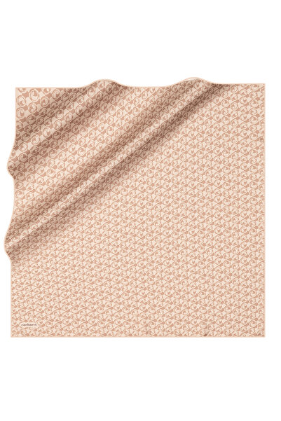 Cacharel Light Brown 90X90 Silk Twill Scarf